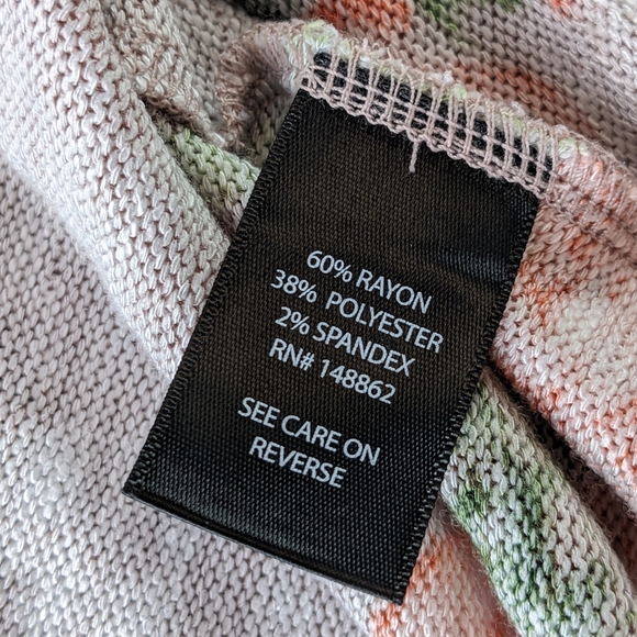 Torrid NWT long cardigan sweater floral kimono 3/4 sleeve 3X light brown orange - Picture 11 of 13